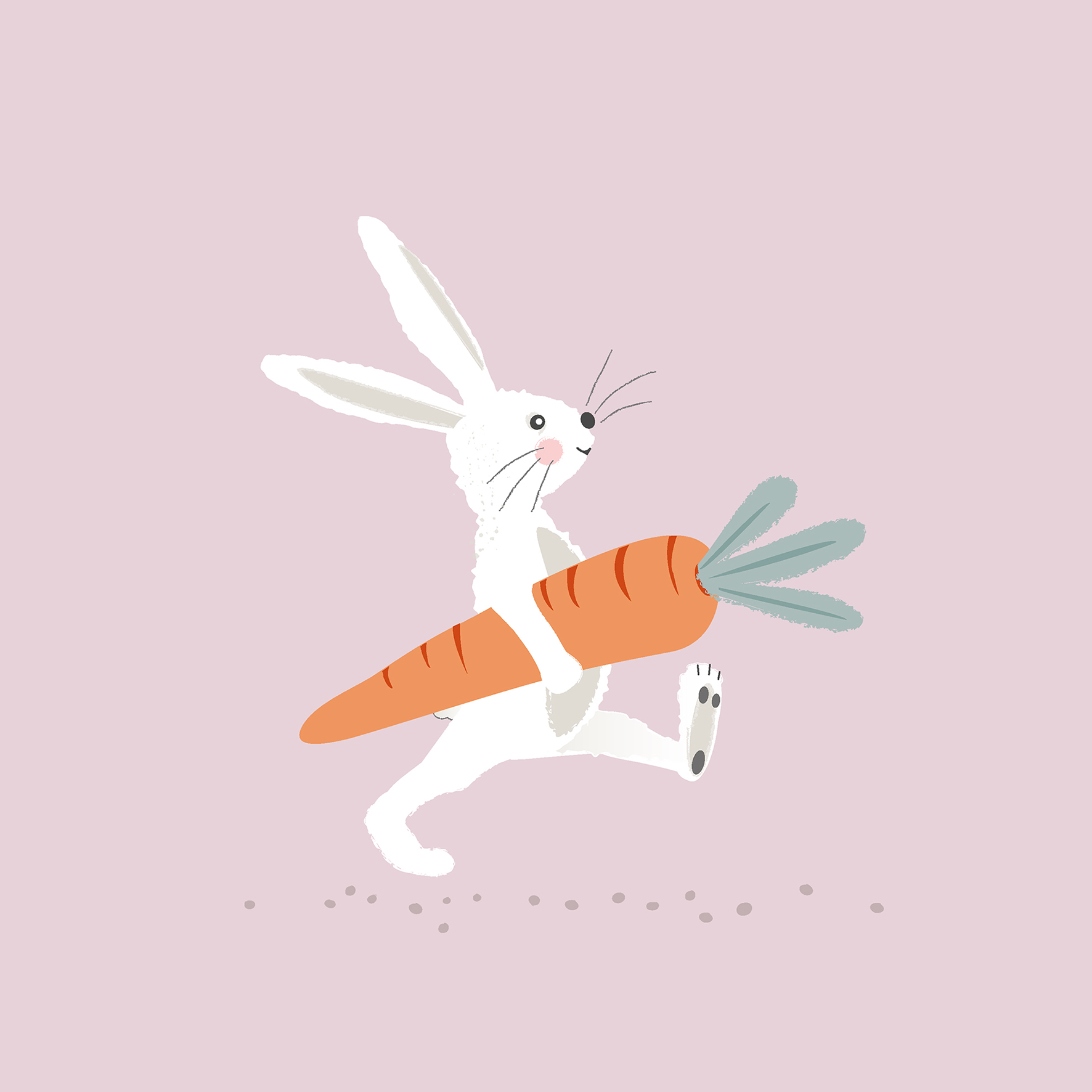 Servietten Bunny carrot rosé