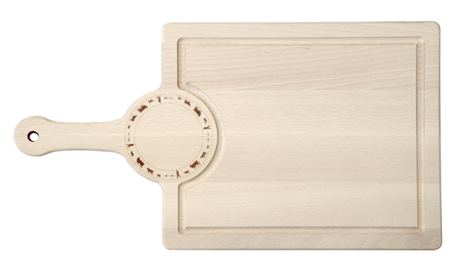 Holzbrett Alpaufzug 45x25x2 cm