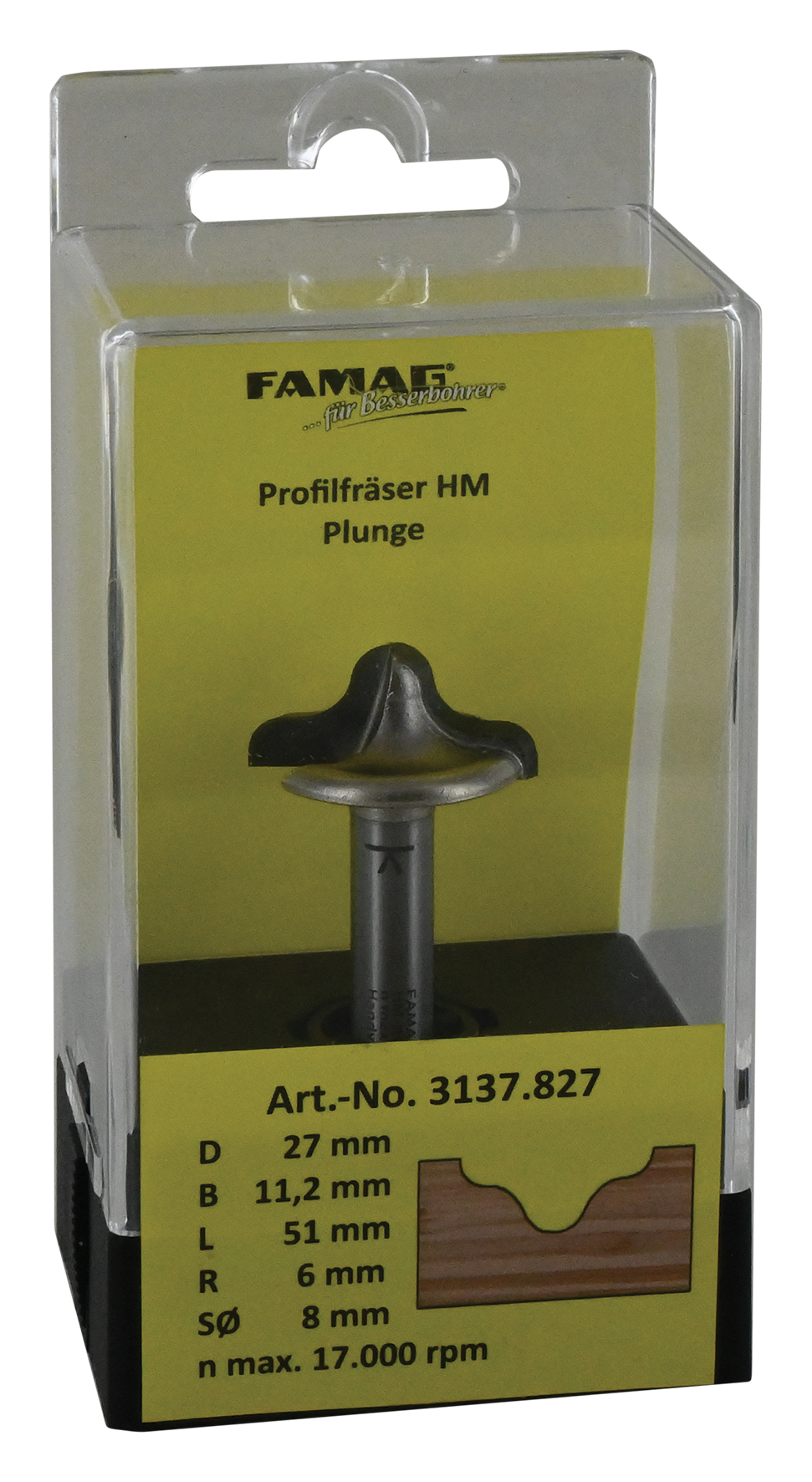 Profilfräser ø27 L11.2 S8