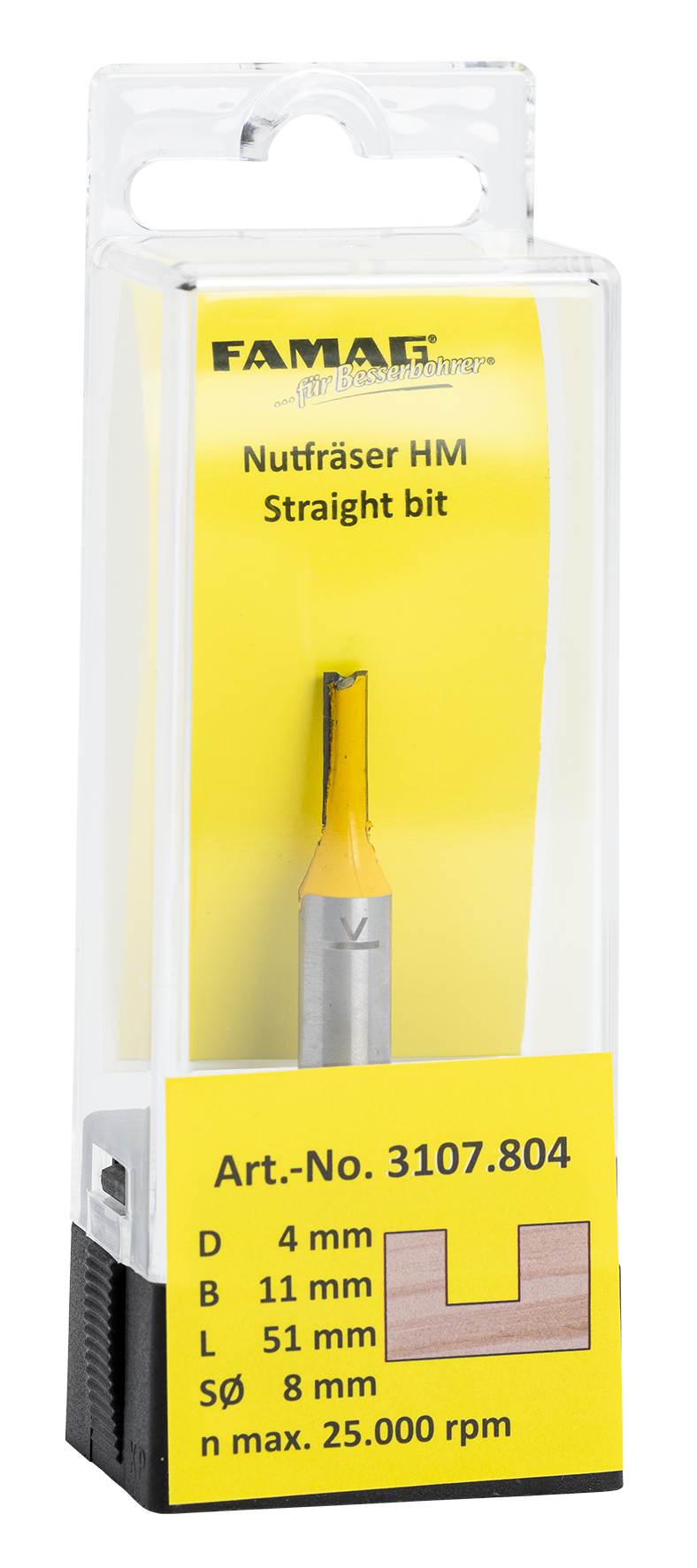 Nutfräser ø4 L11 S8