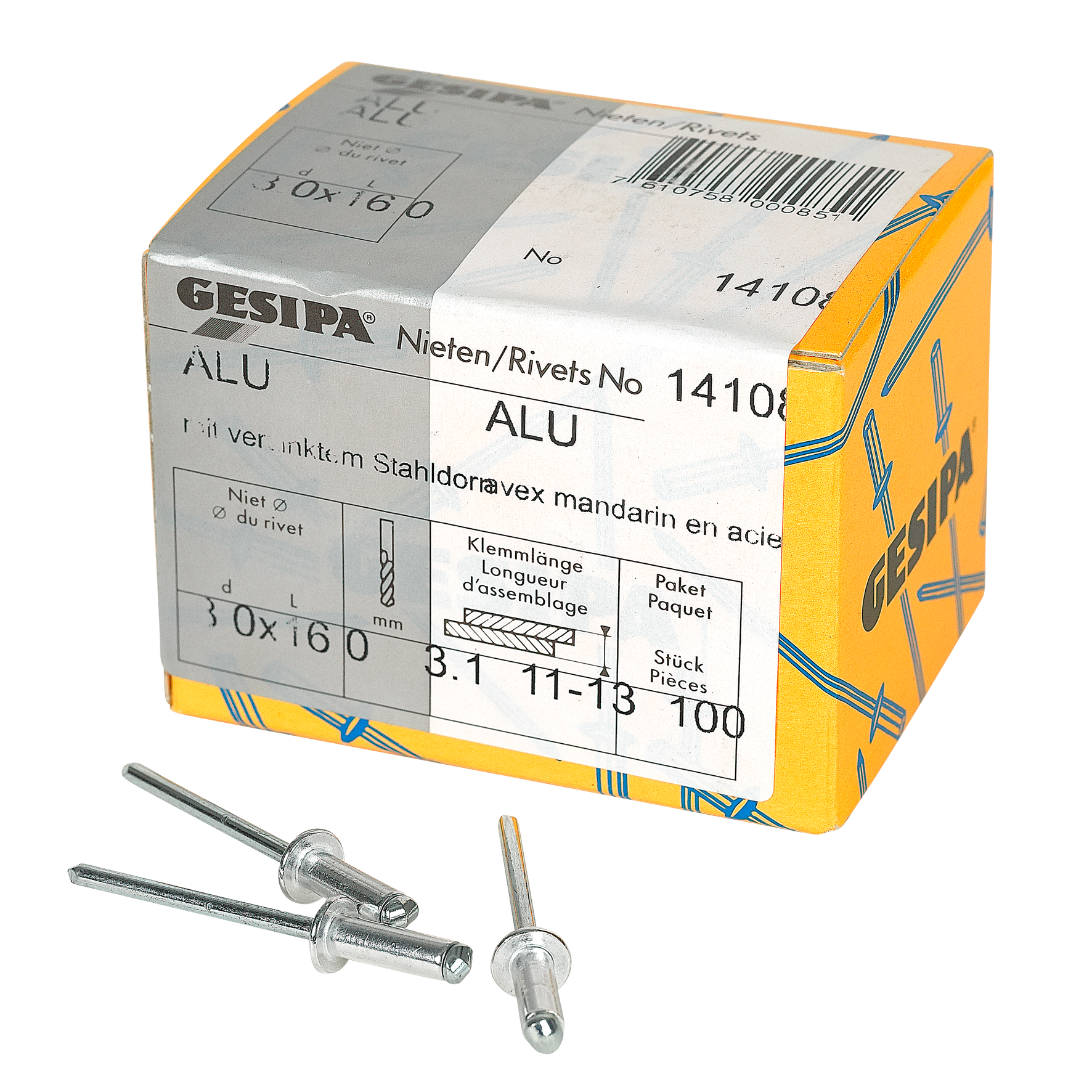 Blindnieten 3.0x18 Alu 50 Stk