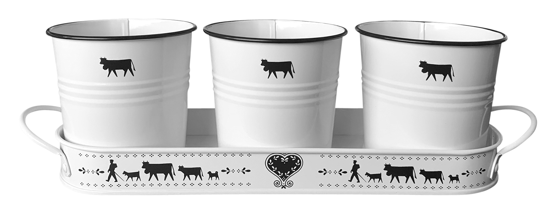 Jardiniere-Set Alpfaufzug 4tlg Jardiniere-Set Alpfaufzug 4tlg