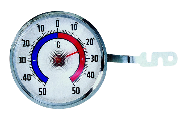 Fensterthermometer rund silber