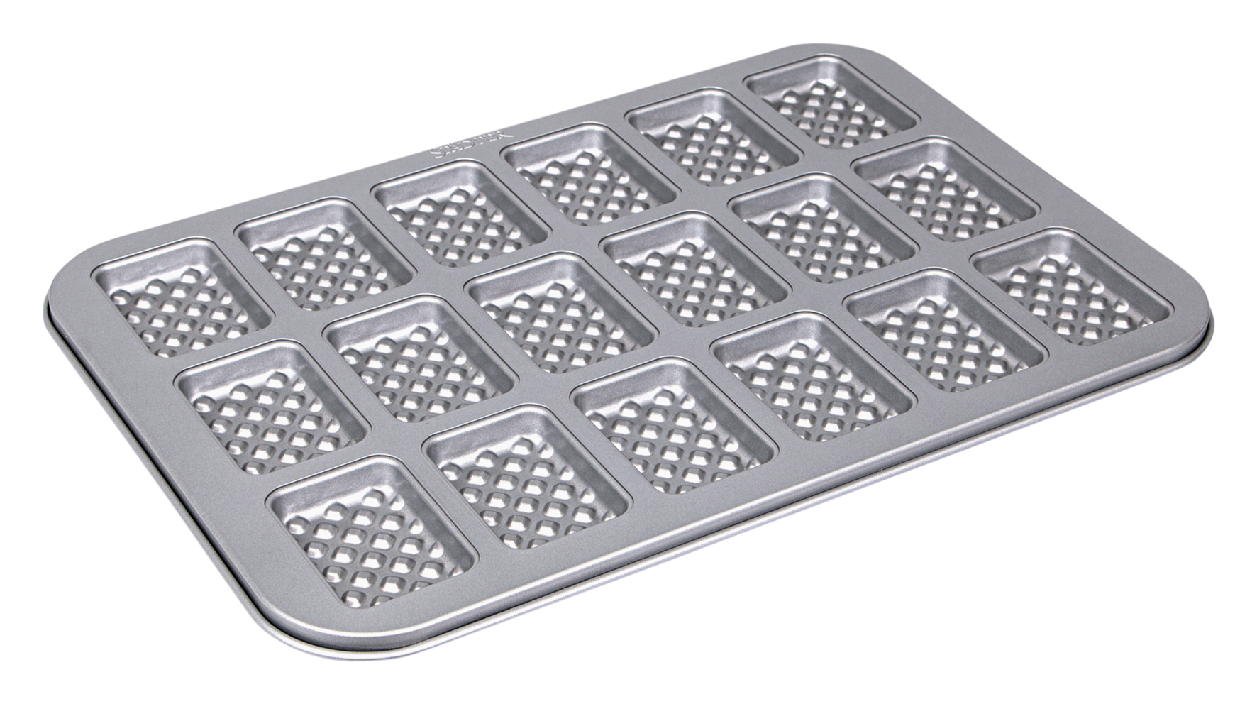 Waffel-Blech 38x26 cm silber