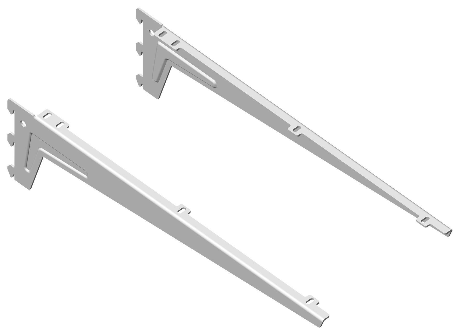 Trägerarm 65 kg 3H weiss 48 cm