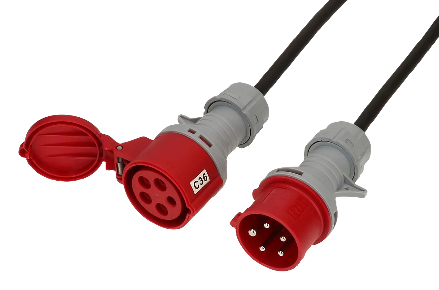 Ver.kabel5P 1.50 16A400V 5m sw