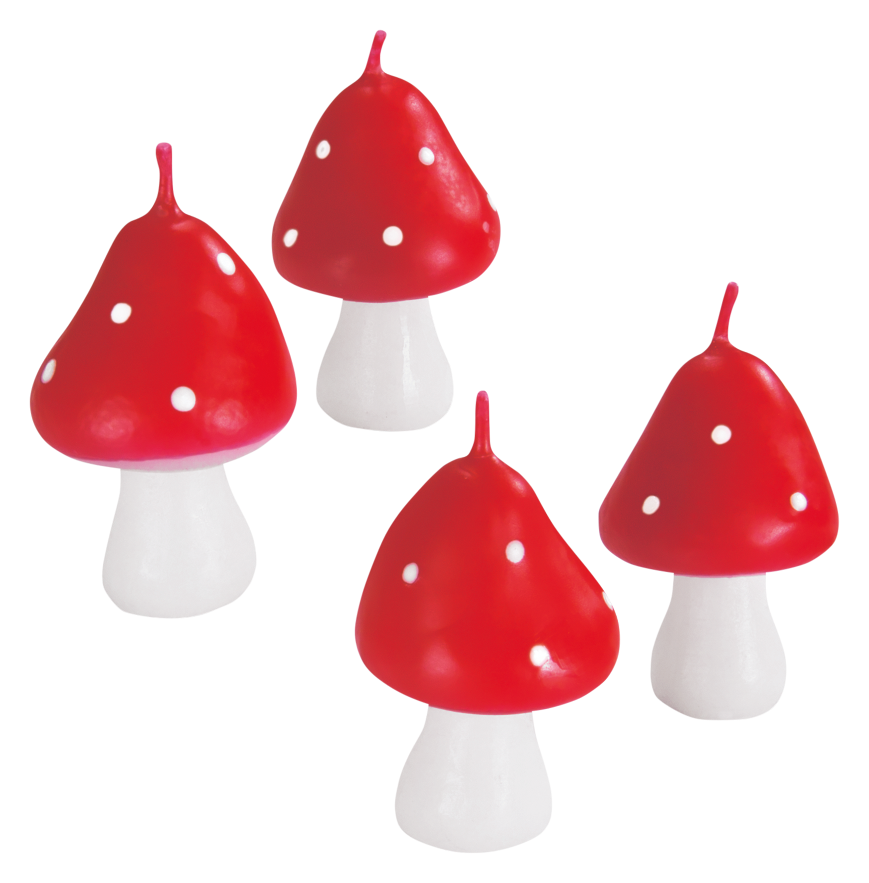 Kerzen Fliegenpilz 5 cm 4tlg