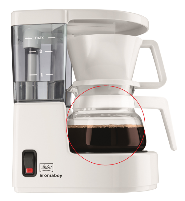 Glaskrug Aromaboy schwarz