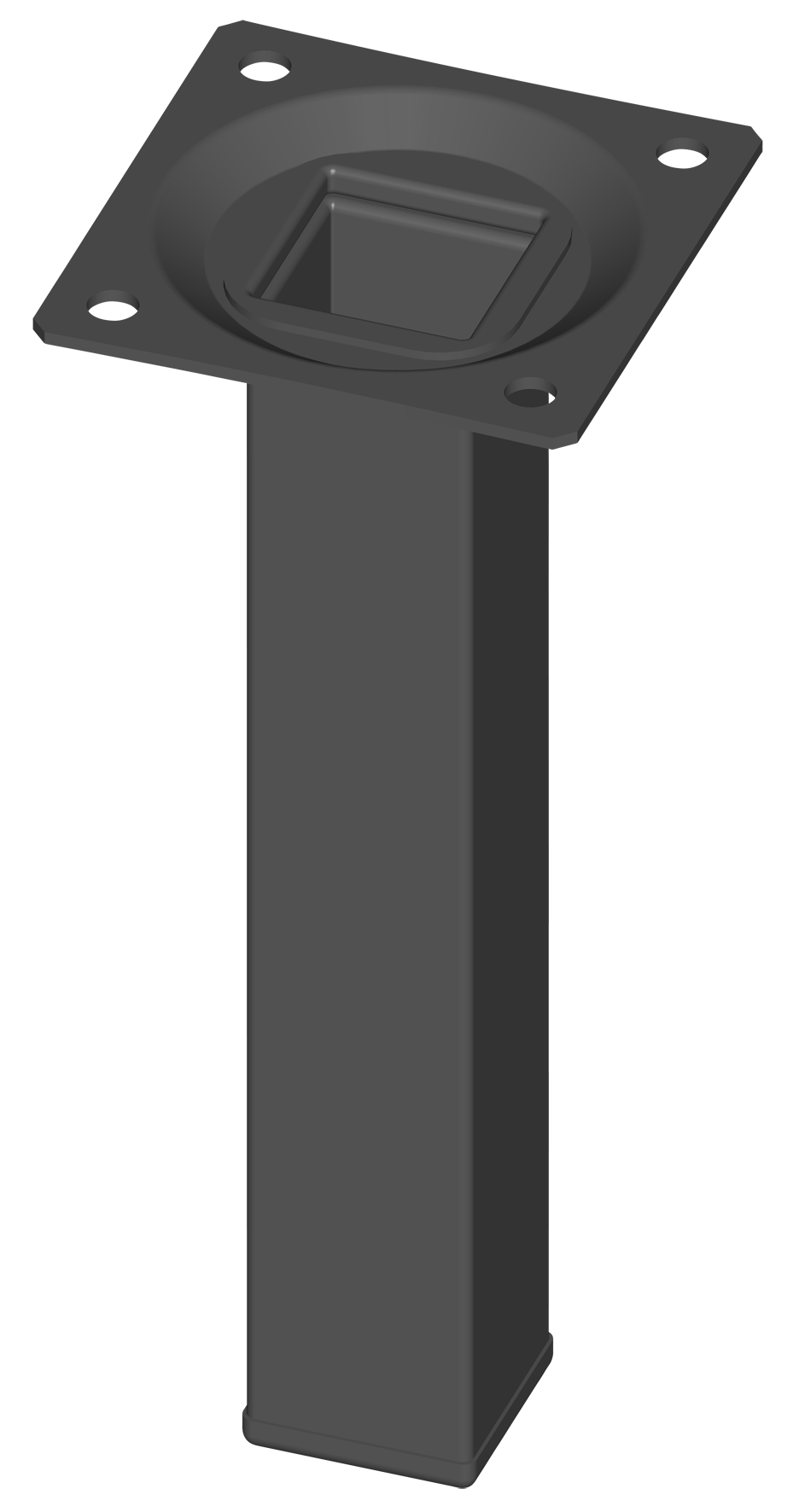 Möbelfuss 25x25 schwarz 20 cm