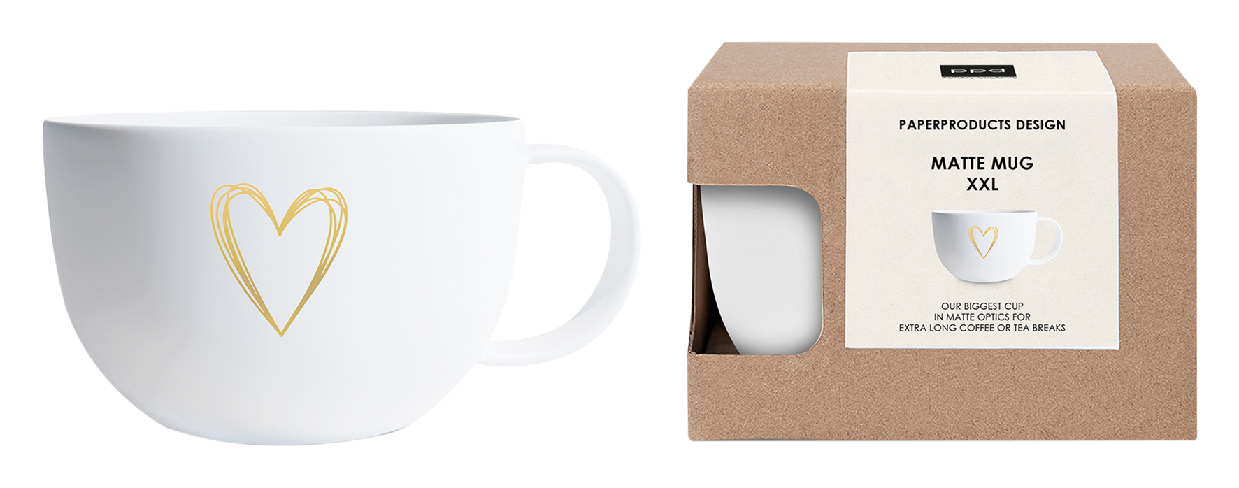 Mug Matte XXL Pure Heart Gold