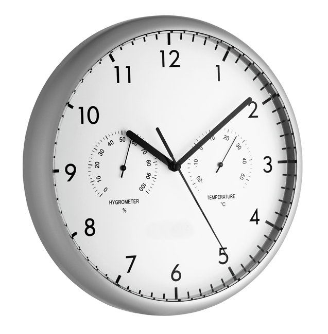 Wanduhr silber ø26cm Wanduhr silber ø26cm