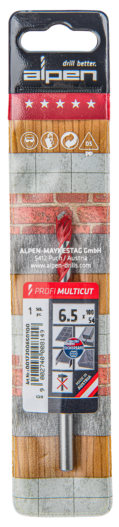 Bohrer Profi Multicut 6.5x100