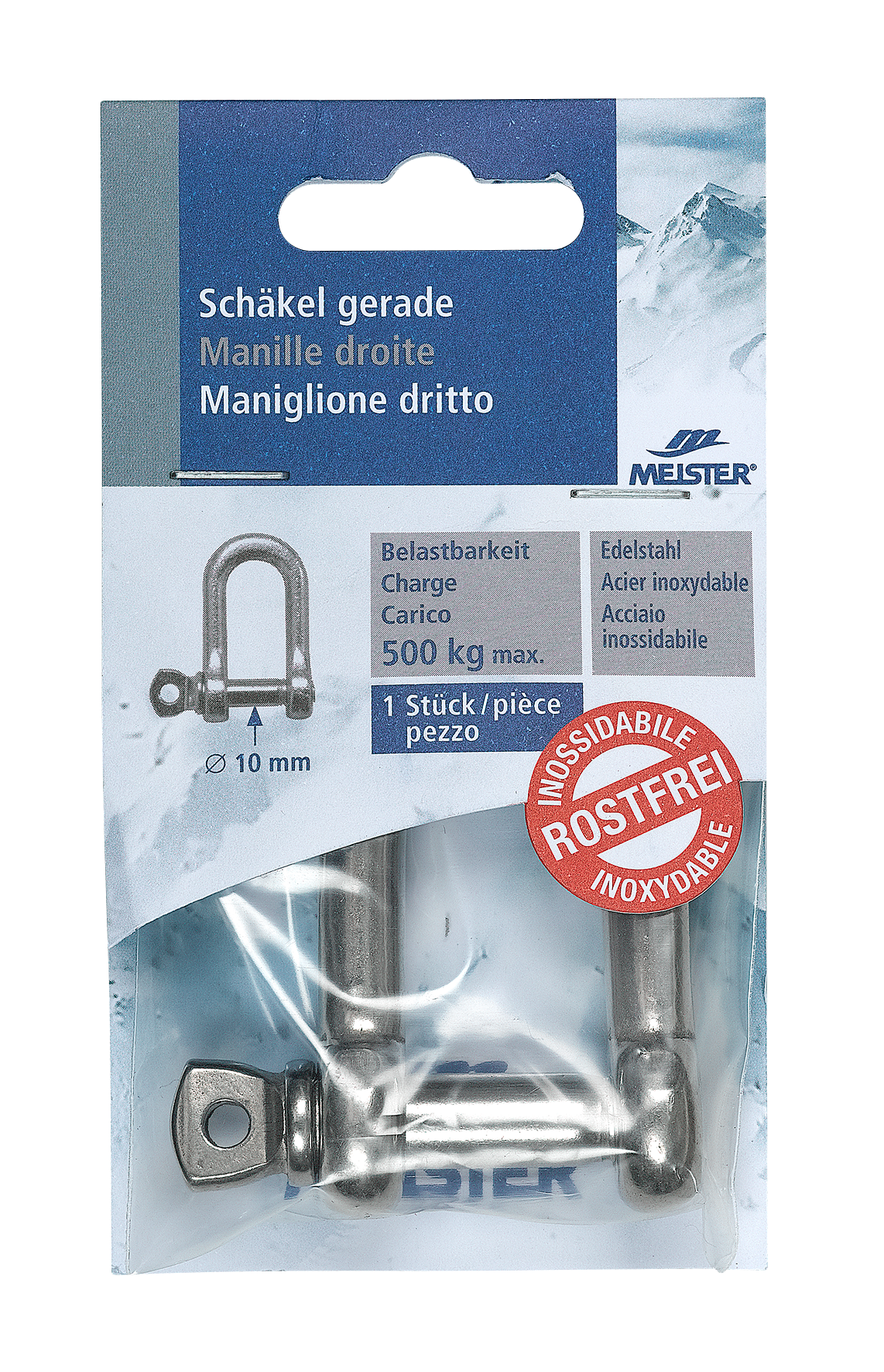 Schäkel gerade ø19mm 38mm