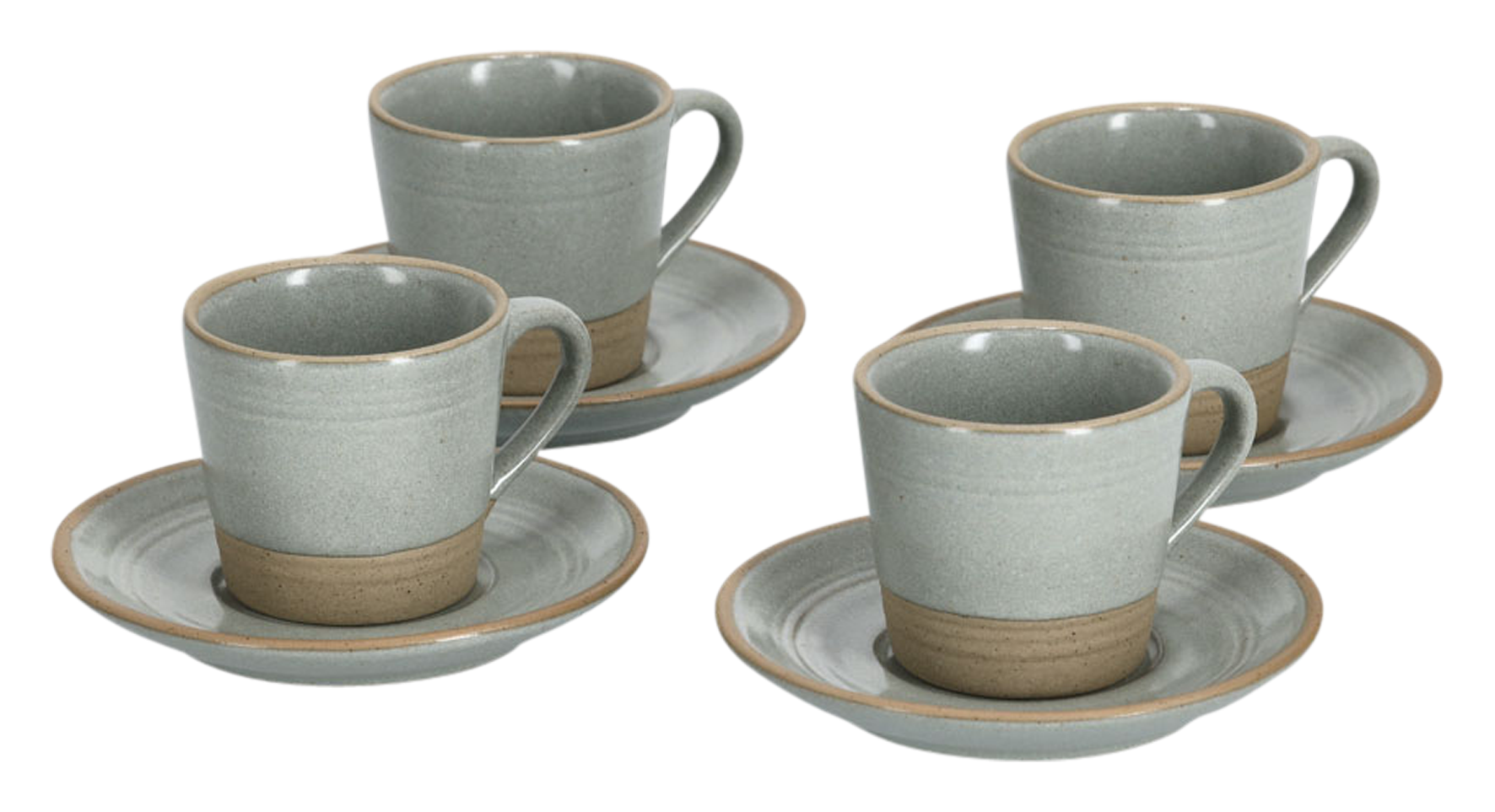 Espressotassen-Set 8tlg grau