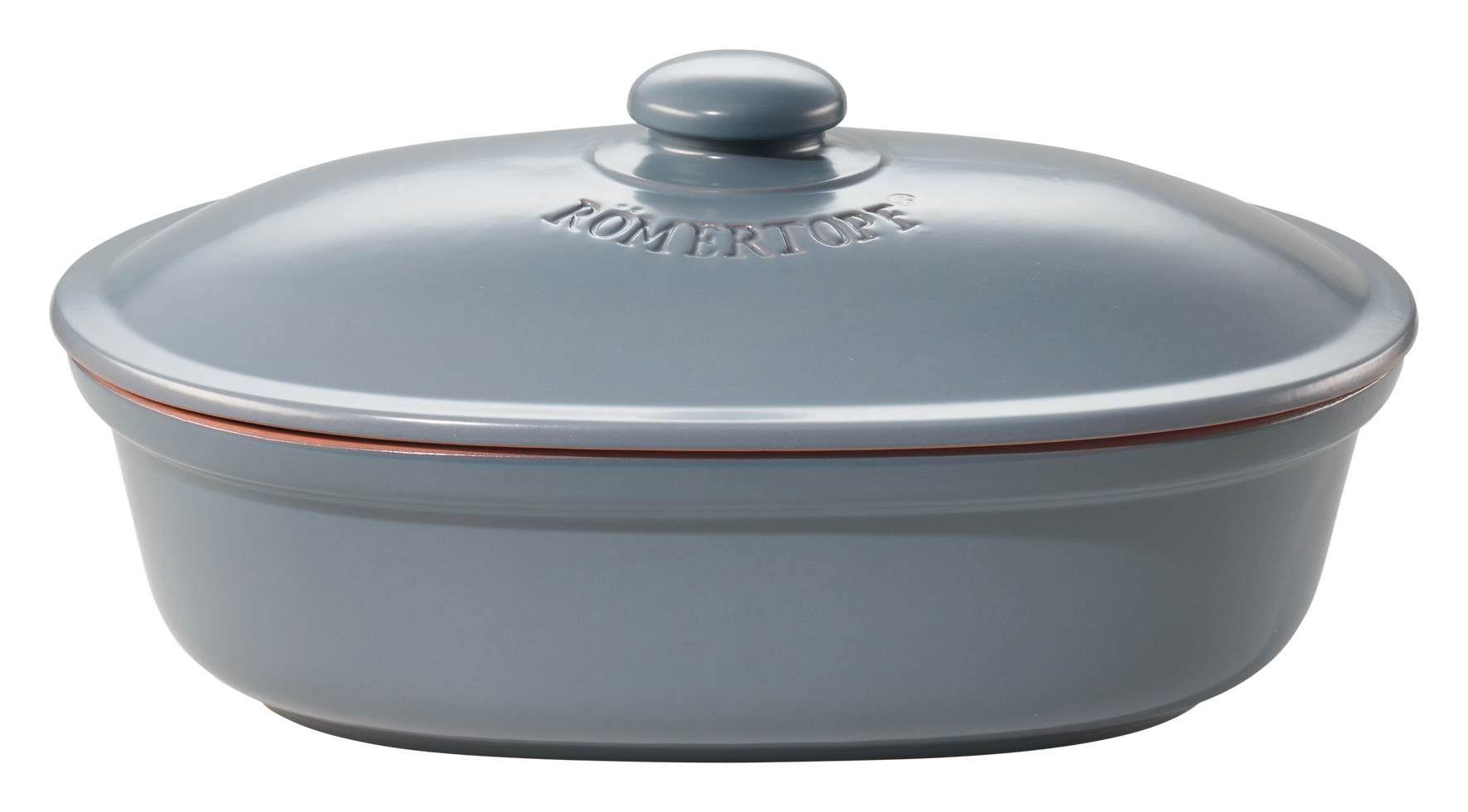 Brottopf oval bl.grau 40cm