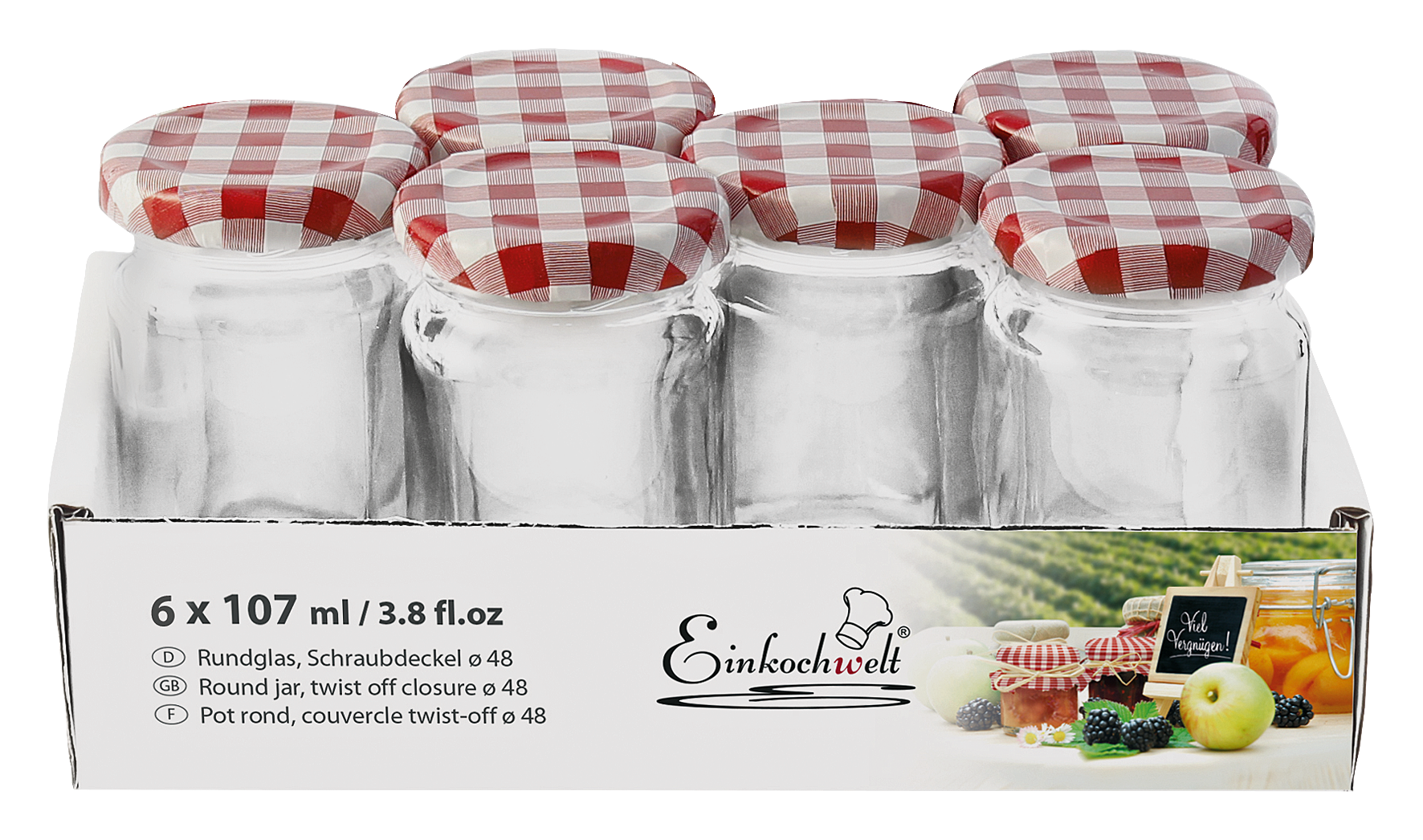 Gläser m.D. karriert 6St.107ml