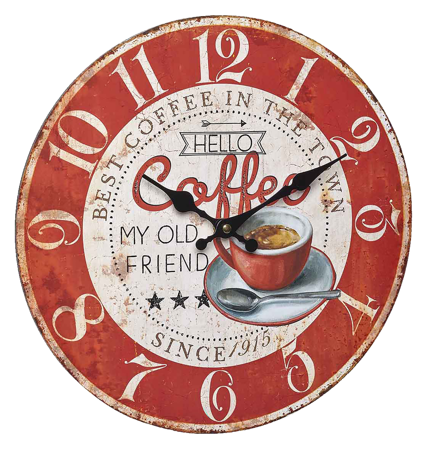 Wanduhr Coffee Vintage
