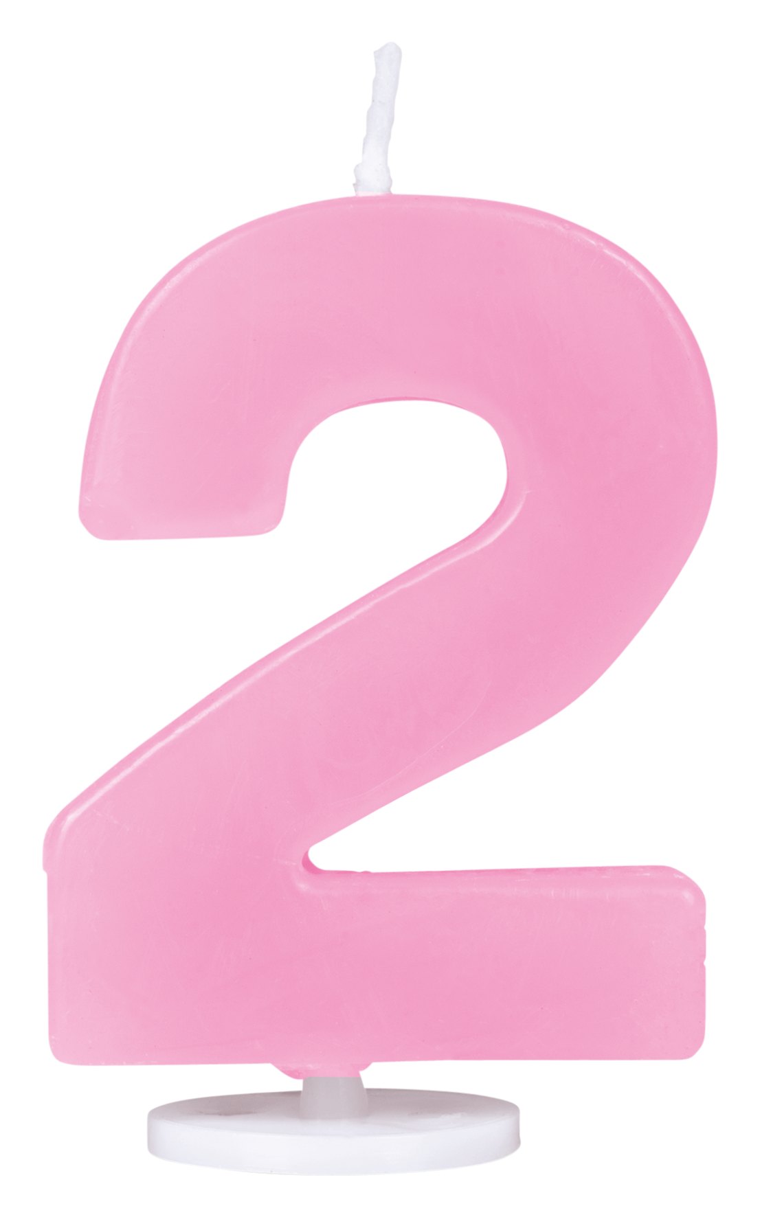 Kerzen Ziffer 2 4.5cm rosa