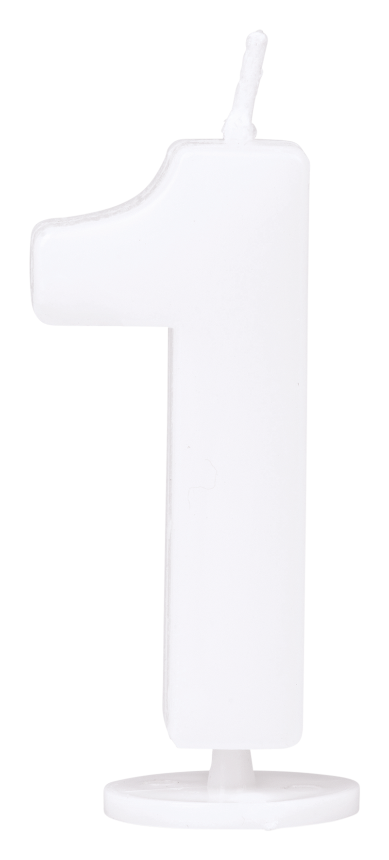 Kerzen Ziffer 1 4.5cm weiss