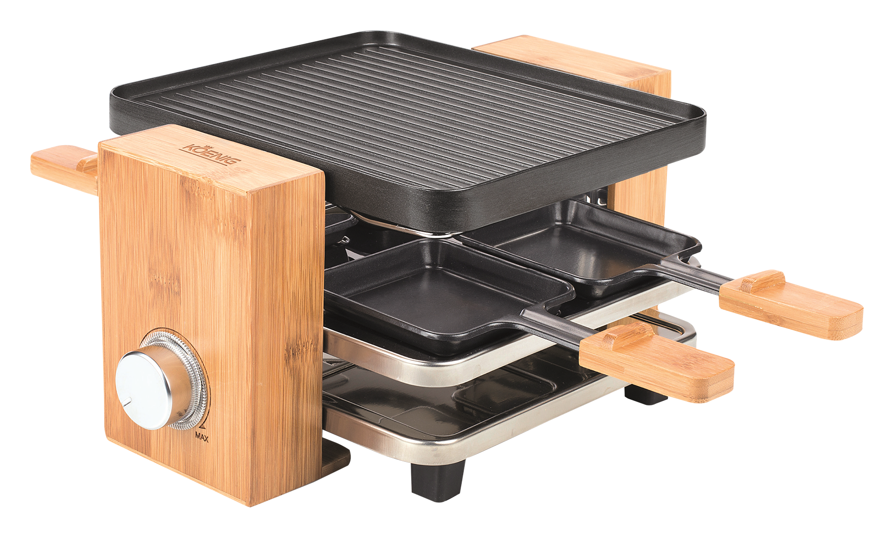 Raclettegrill Bamboo 4Personen
