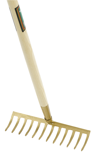 Gartenrechen 12 Zinken gebogen