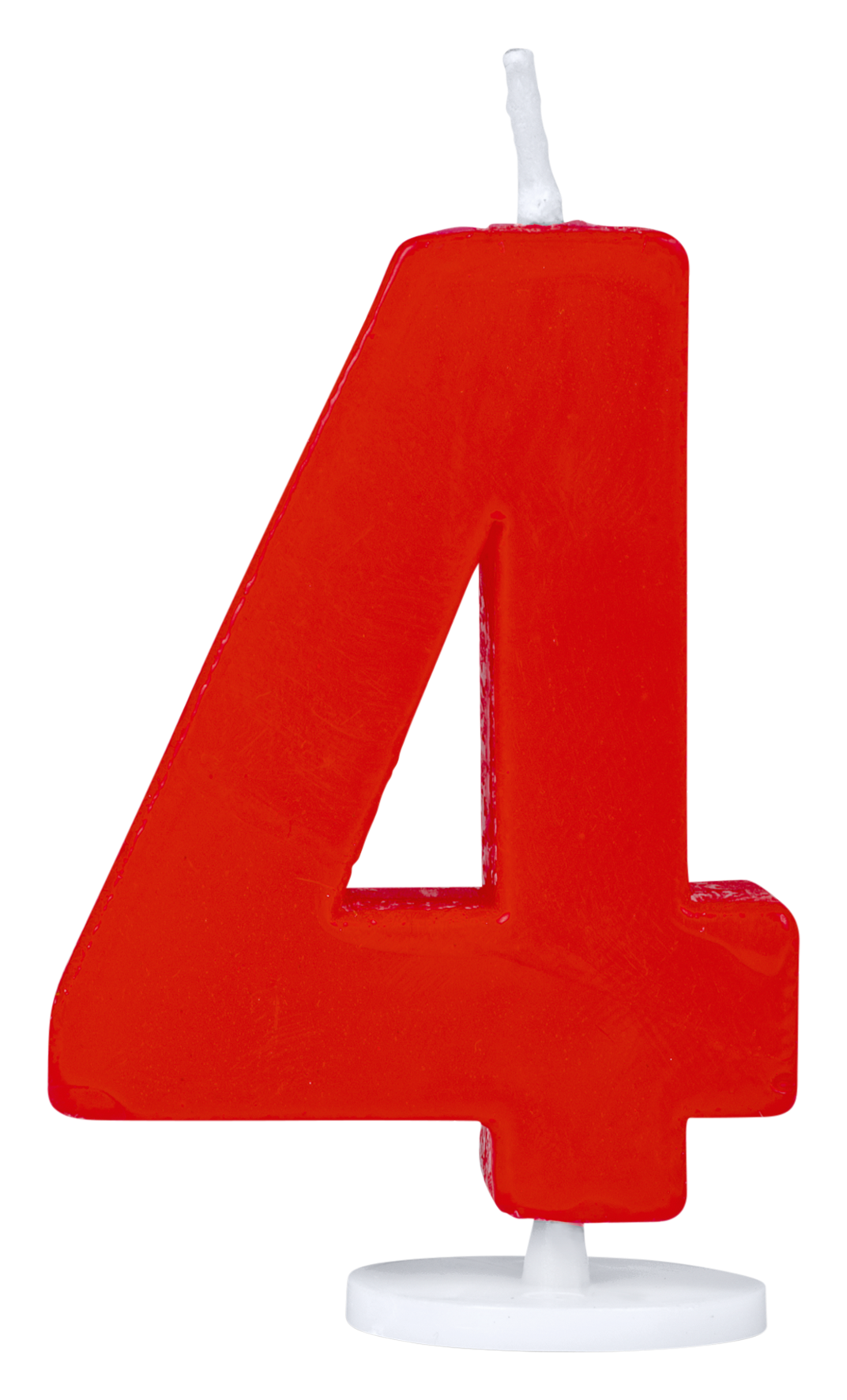 Kerzen Ziffer 4 4.5cm rot