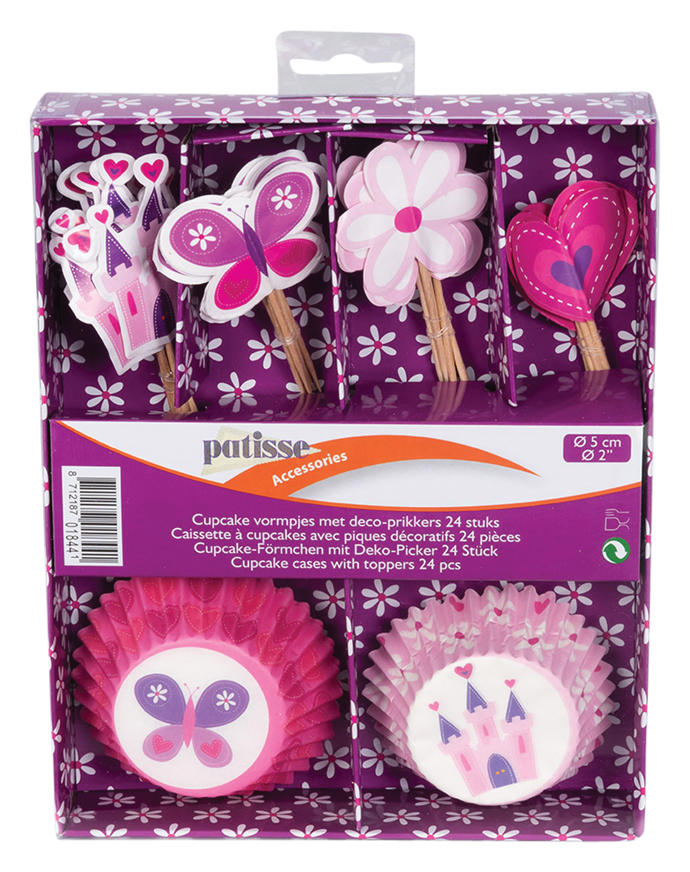 Cupcake Förmchen Set rosa lila