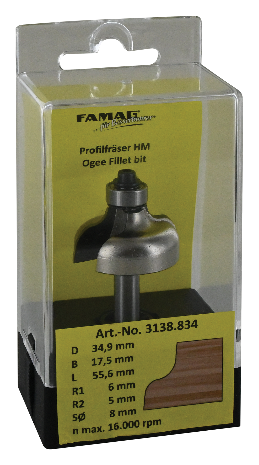 Profilfräser ø34.9 L17.5 S8