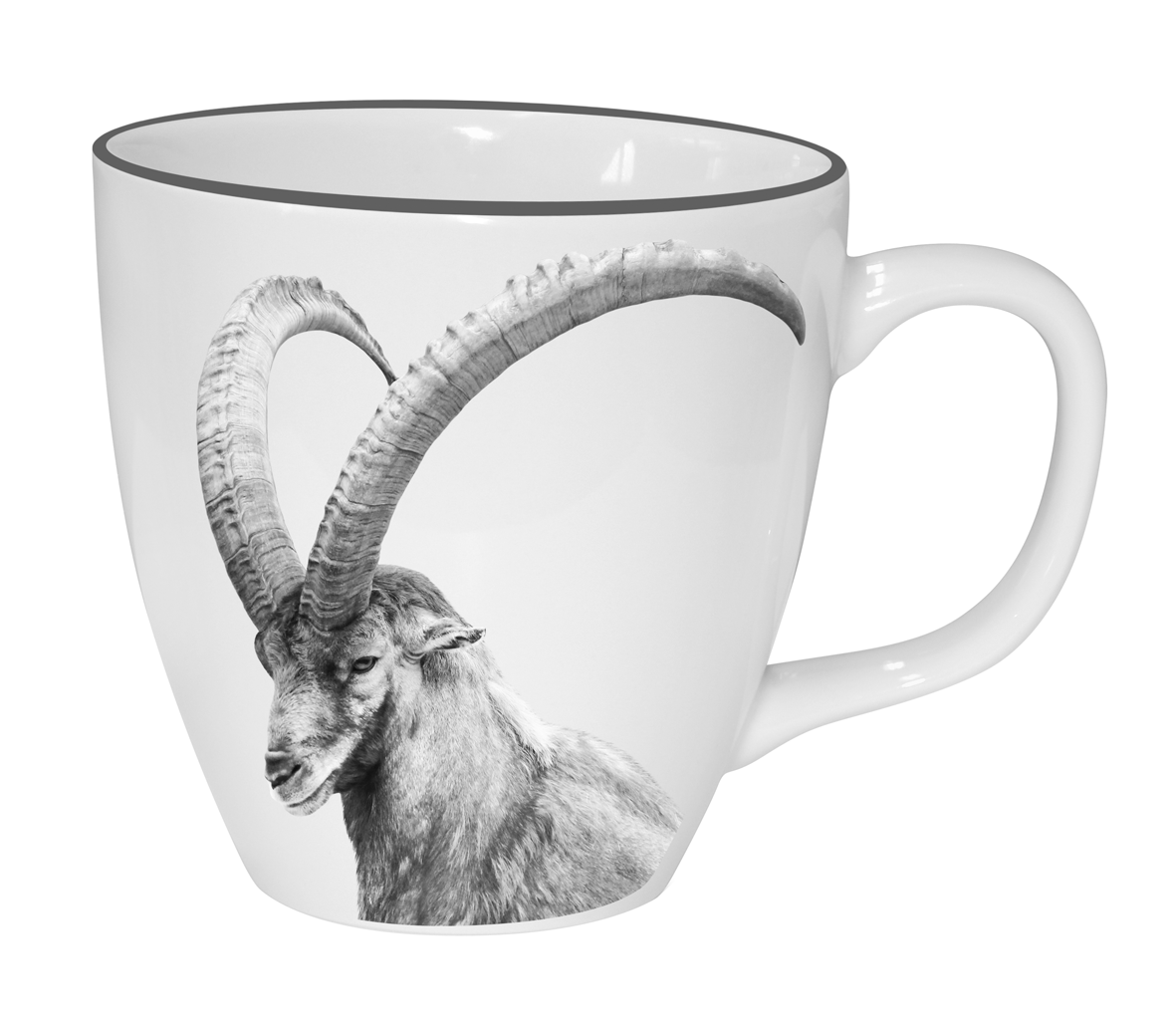 Tasse Steinbock 0.3 l weiss