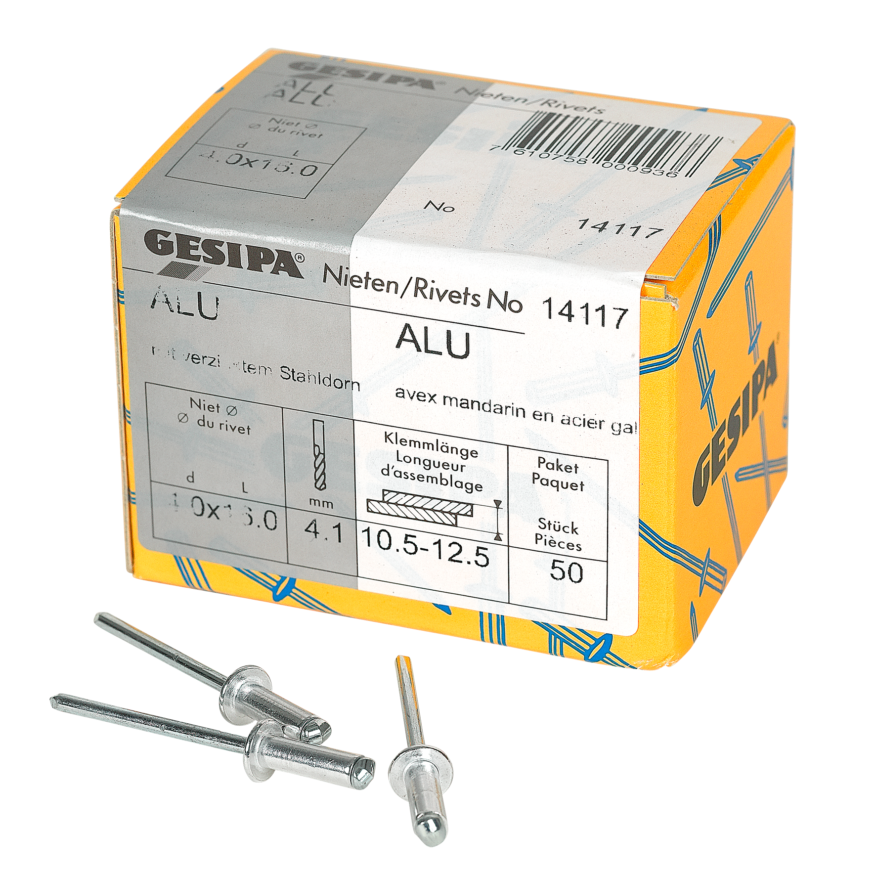 Blindnieten 4.0x16 Alu 50 Stk