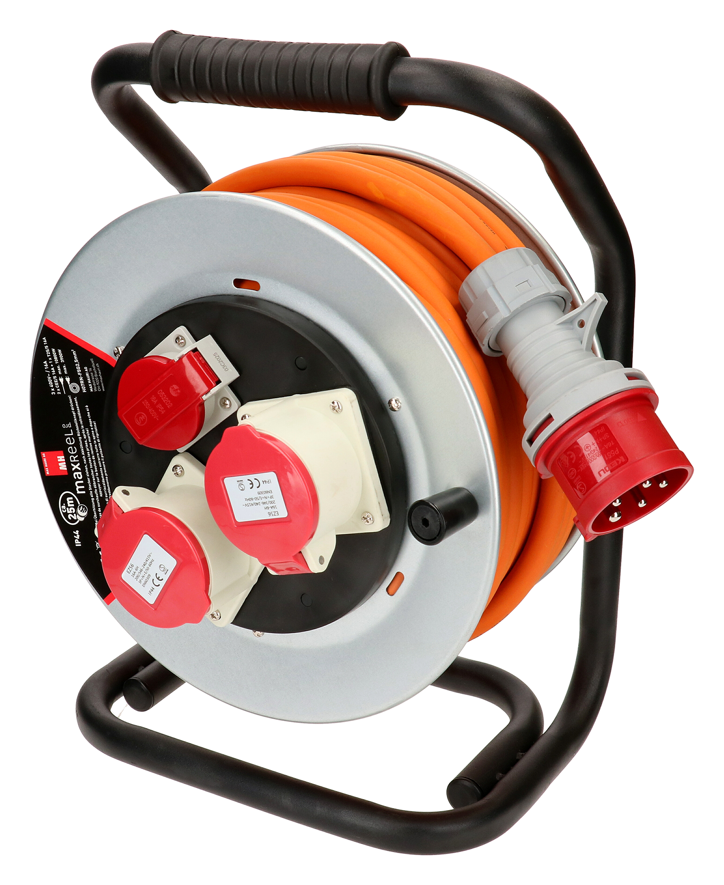 Kabelrolle2xCEE16 1xT25 25m or