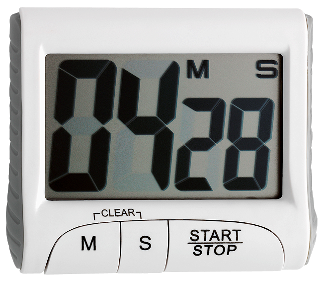 Timer Stoppuhr weiss 8.2x7cm Timer Stoppuhr weiss 8.2x7cm