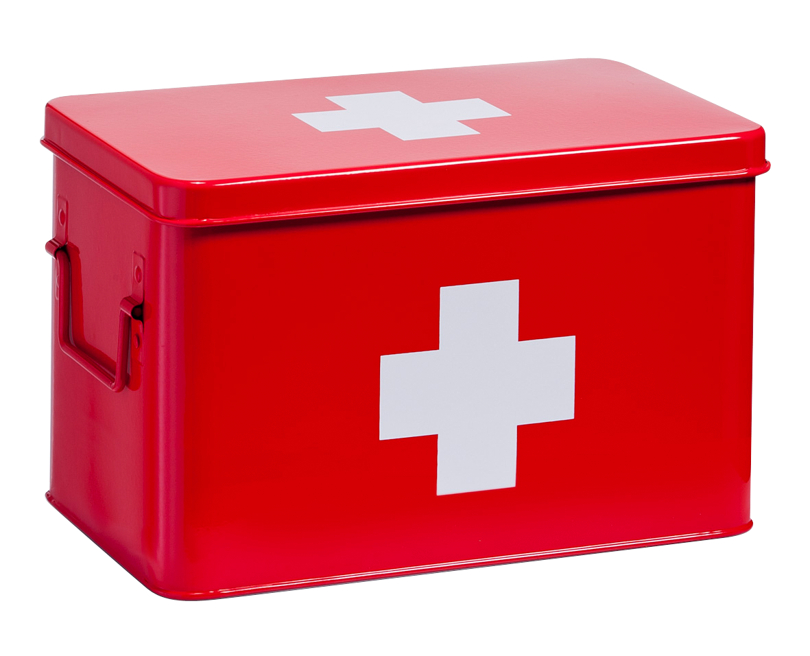Medizinbox Metall rot 32cm