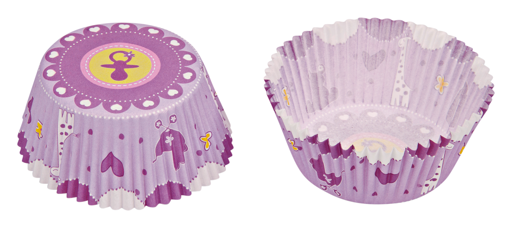 Papierbackf Baby lila 50er