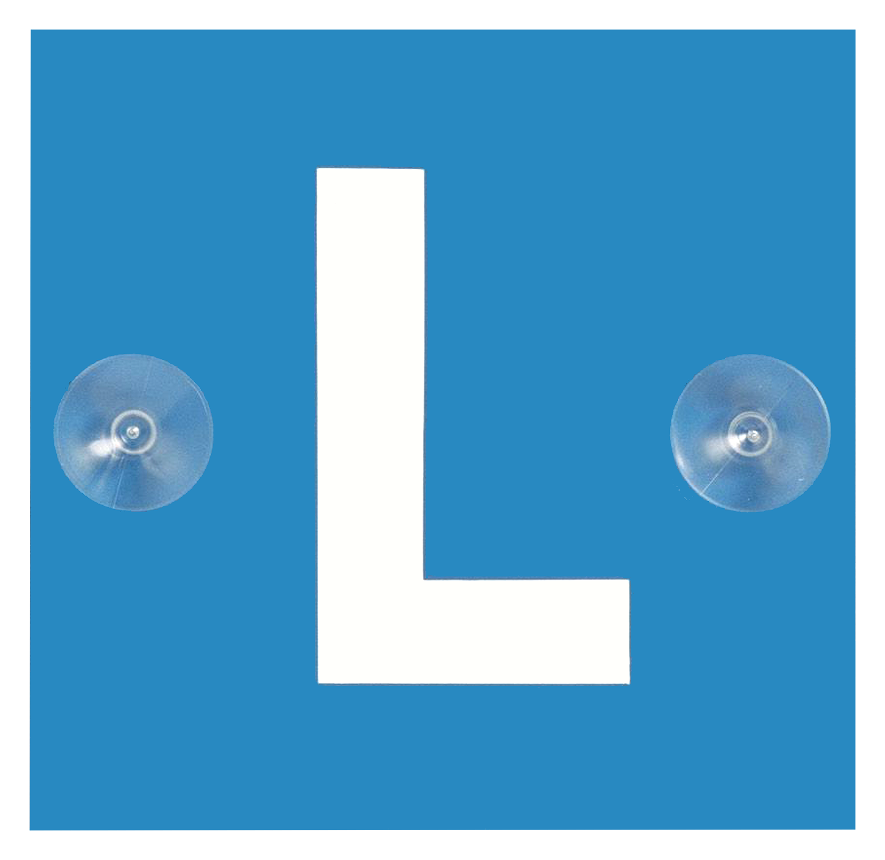 L-Schild für Auto mit Sauger