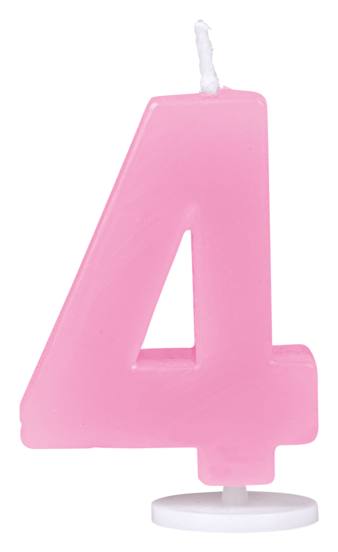 Kerzen Ziffer 4 4.5cm rosa