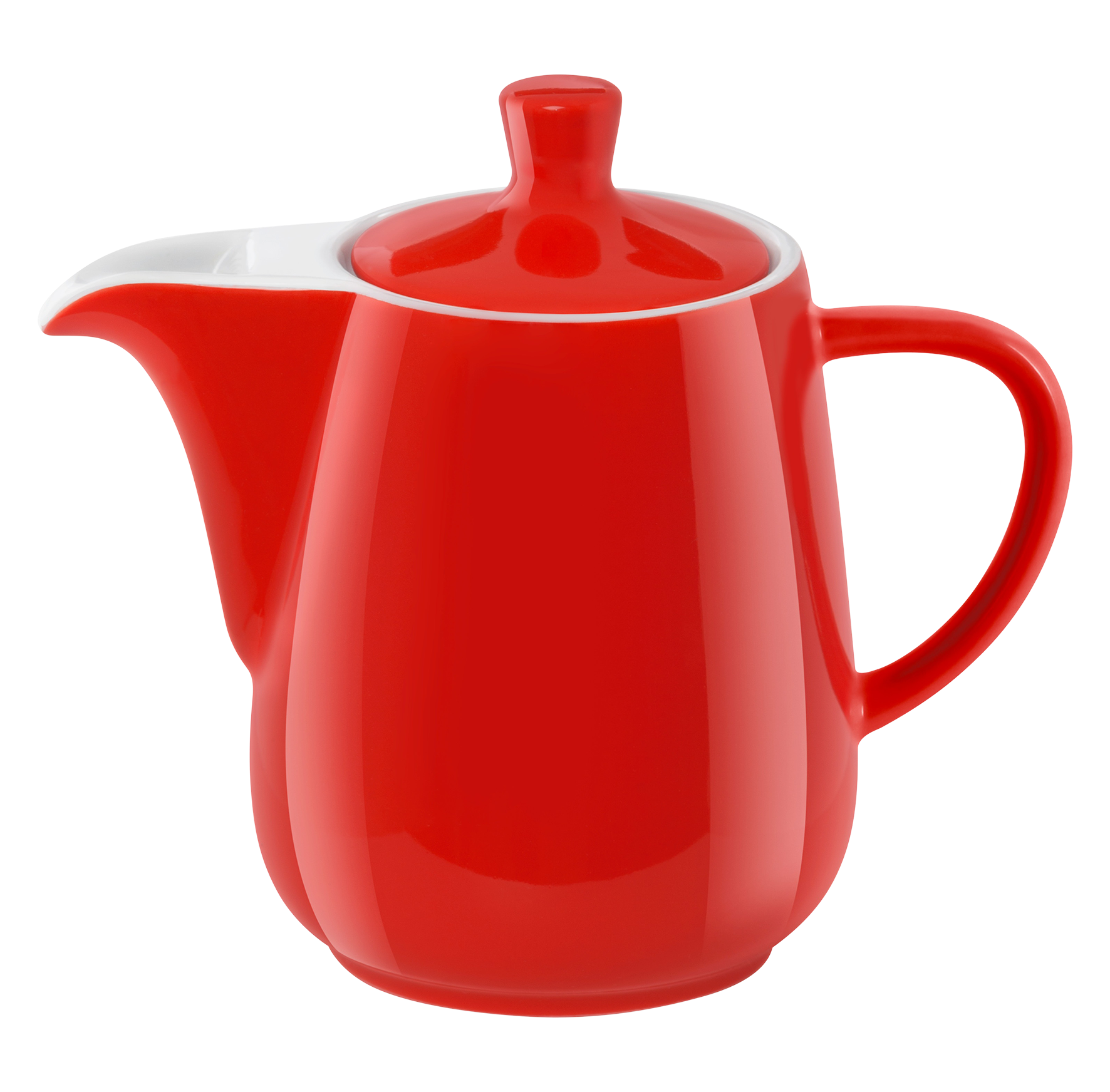 Kaffeekanne Porzellan rot 0.6l