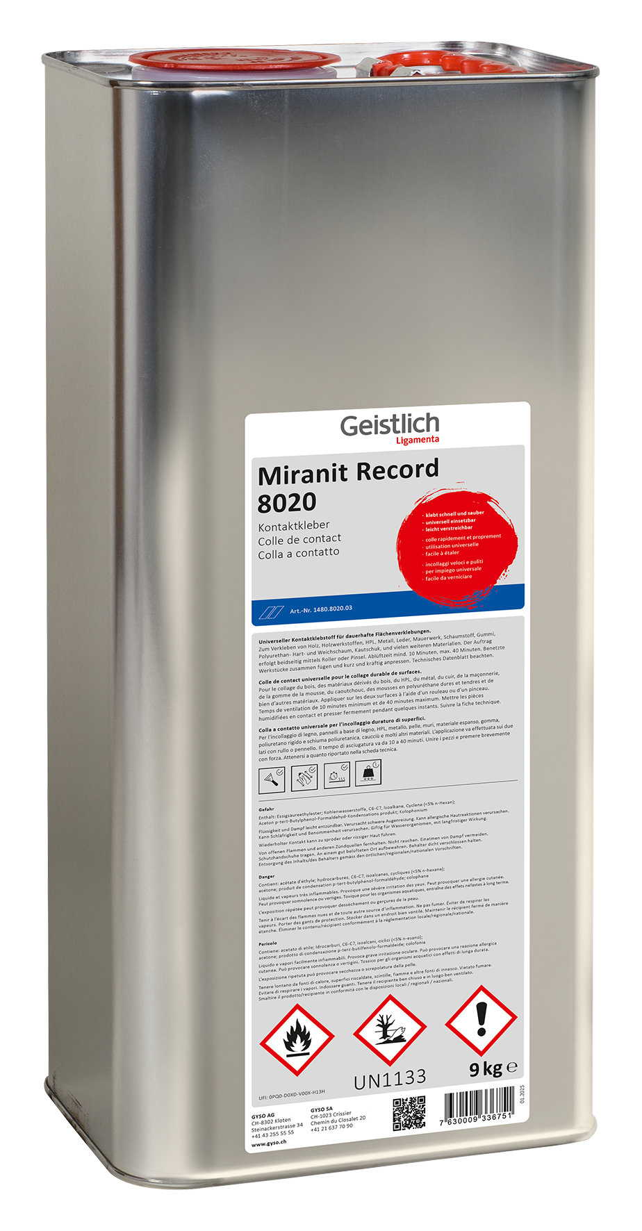 Kleber Miranit Record 9.0 kg Kleber Miranit Record 9.0 kg