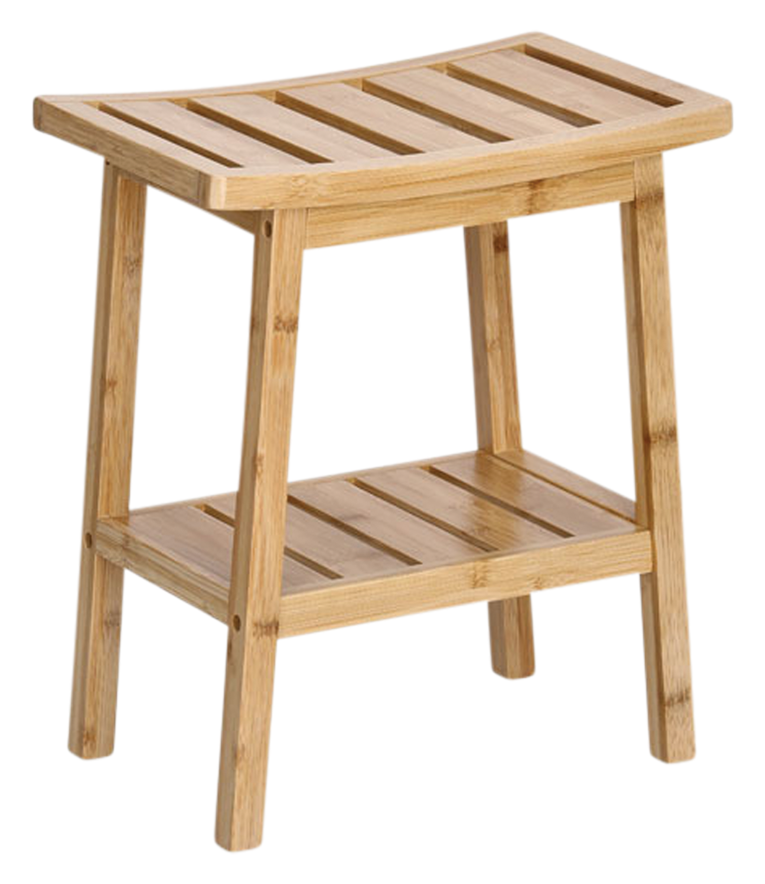 Hocker mit Ablage Bambus 40cm