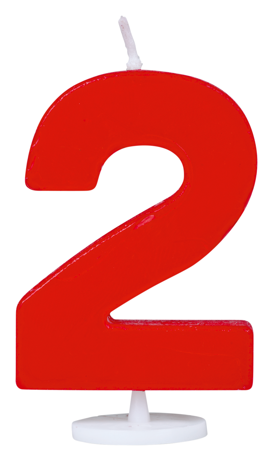 Kerzen Ziffer 2 4.5cm rot