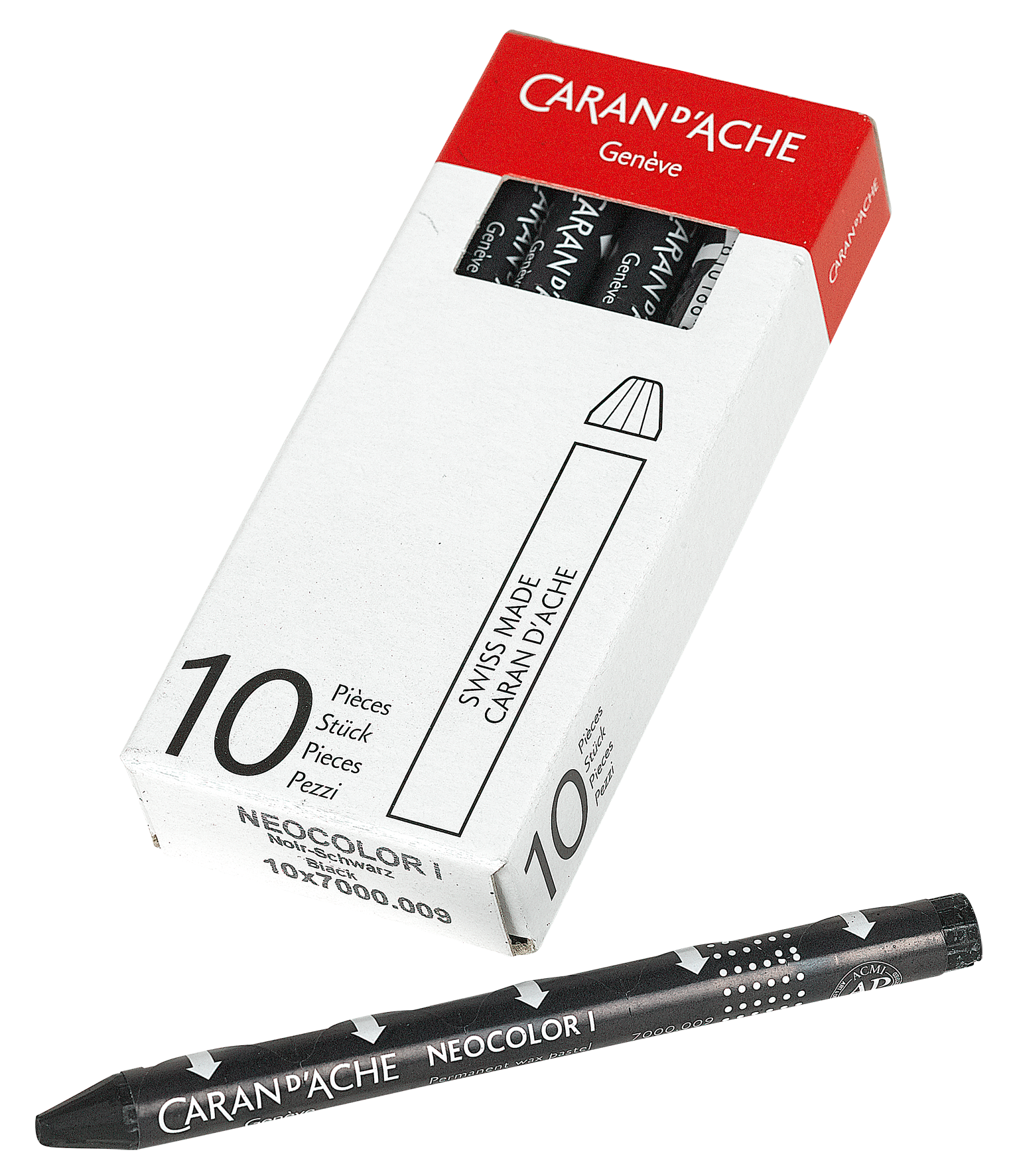 Fettkreide 10 Stück schwarz