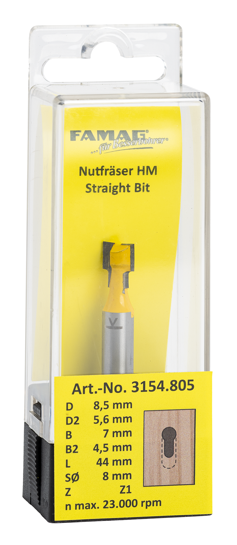 Nutfräser ø18 L32 S12