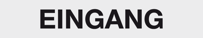 Schild Eingang