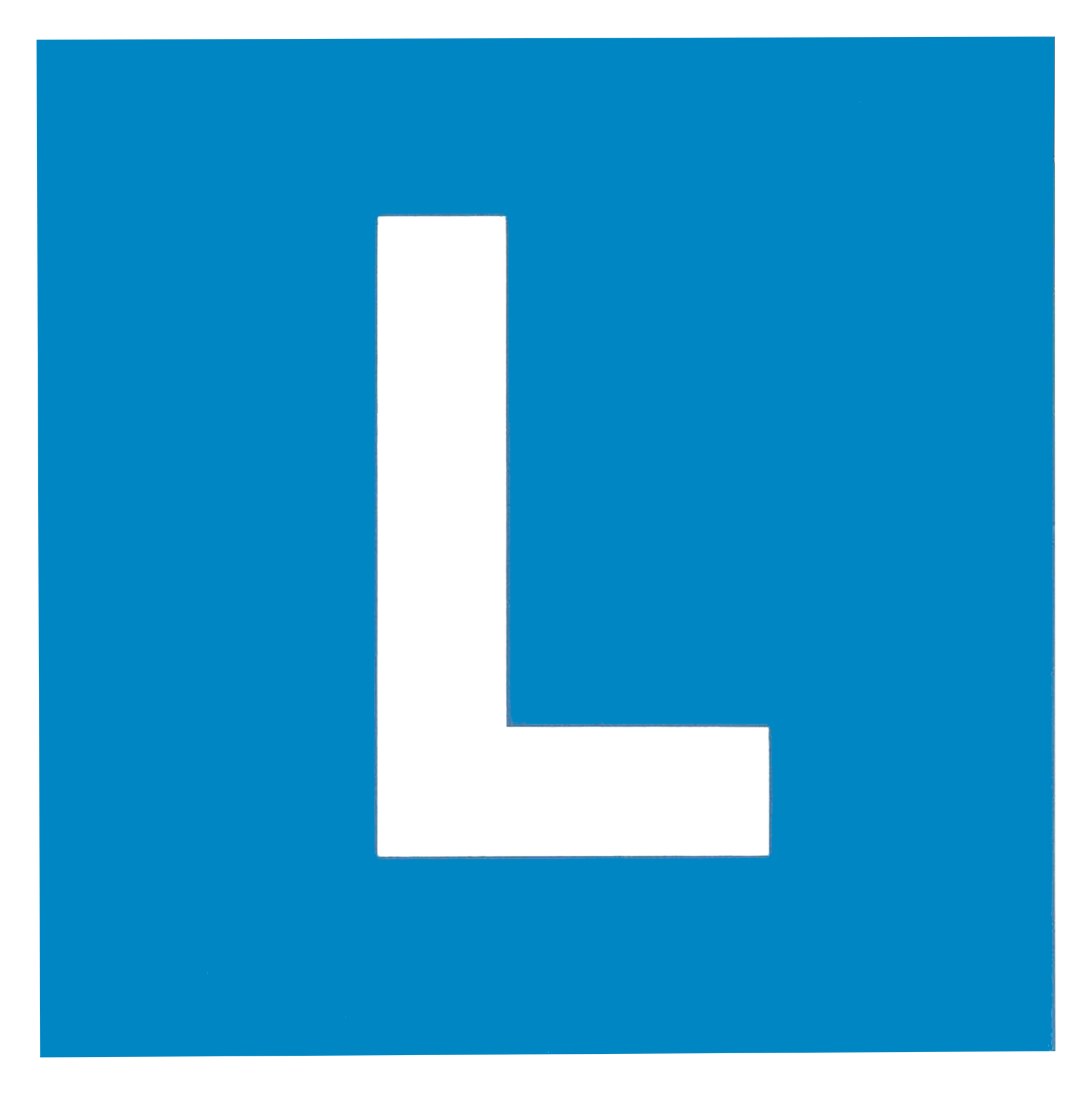 L-Schild für Auto magnetisch