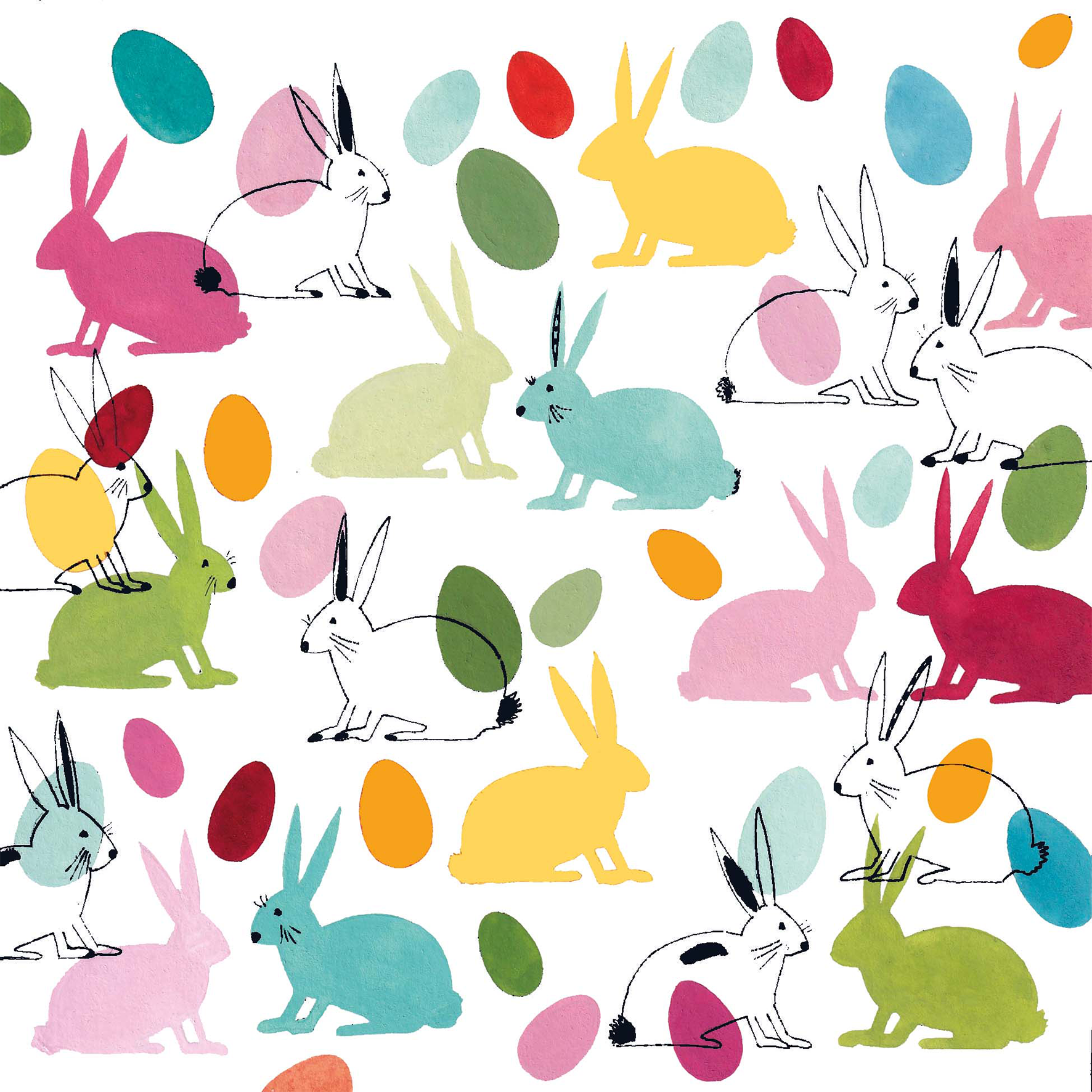Servietten Rabbits & Eggs Servietten Rabbits & Eggs