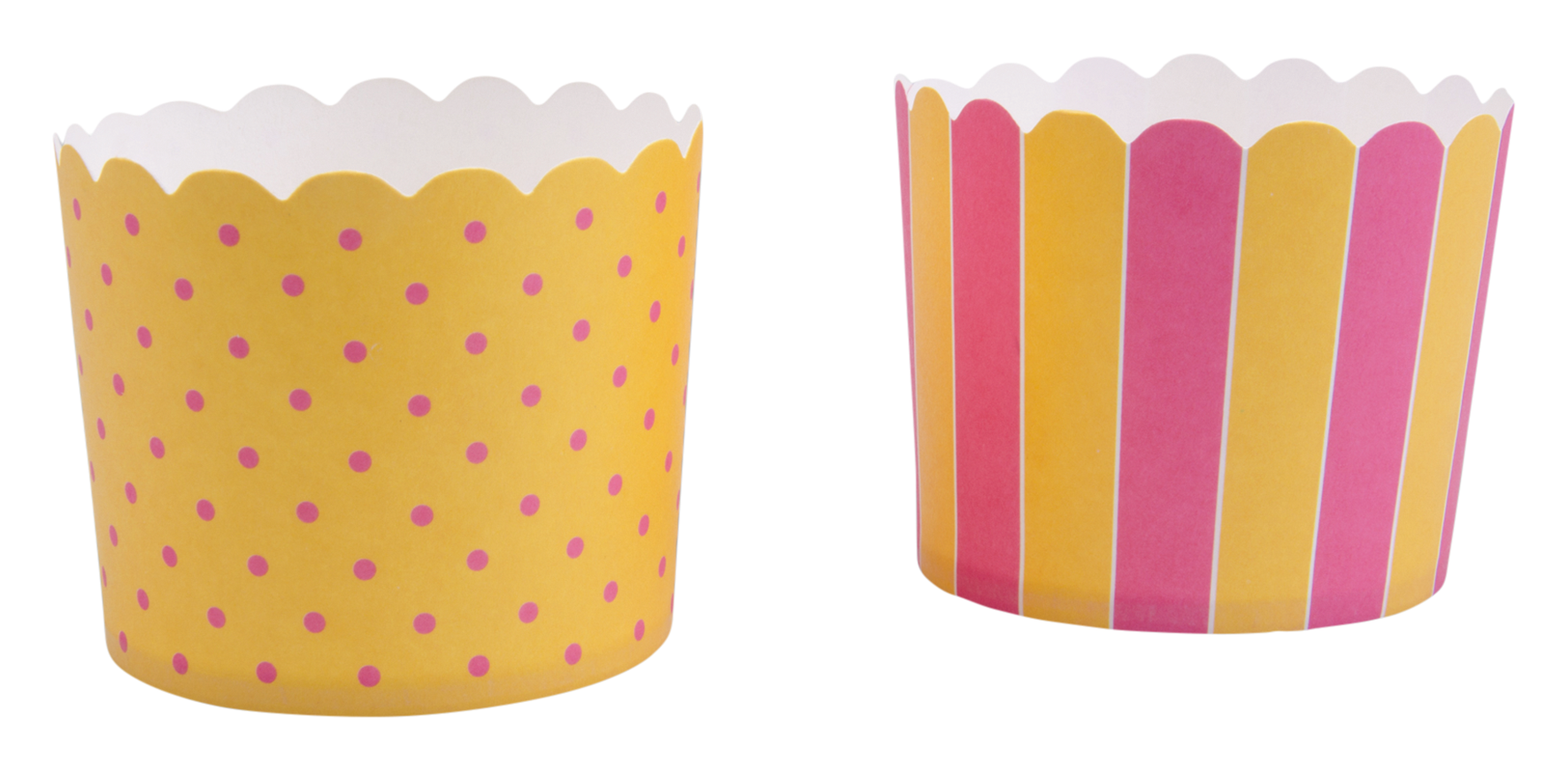 Papierbackf sonnengelb-rosa