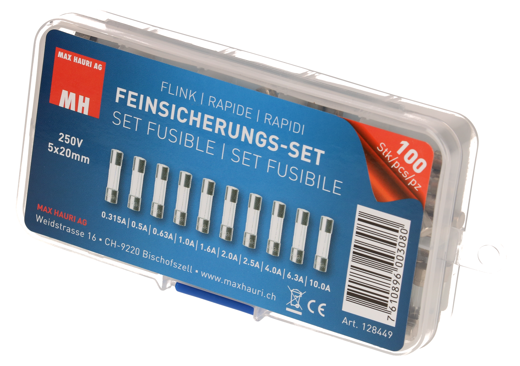 Feinsicherungsset 250V 100Stk. Feinsicherungsset 250V 100Stk.
