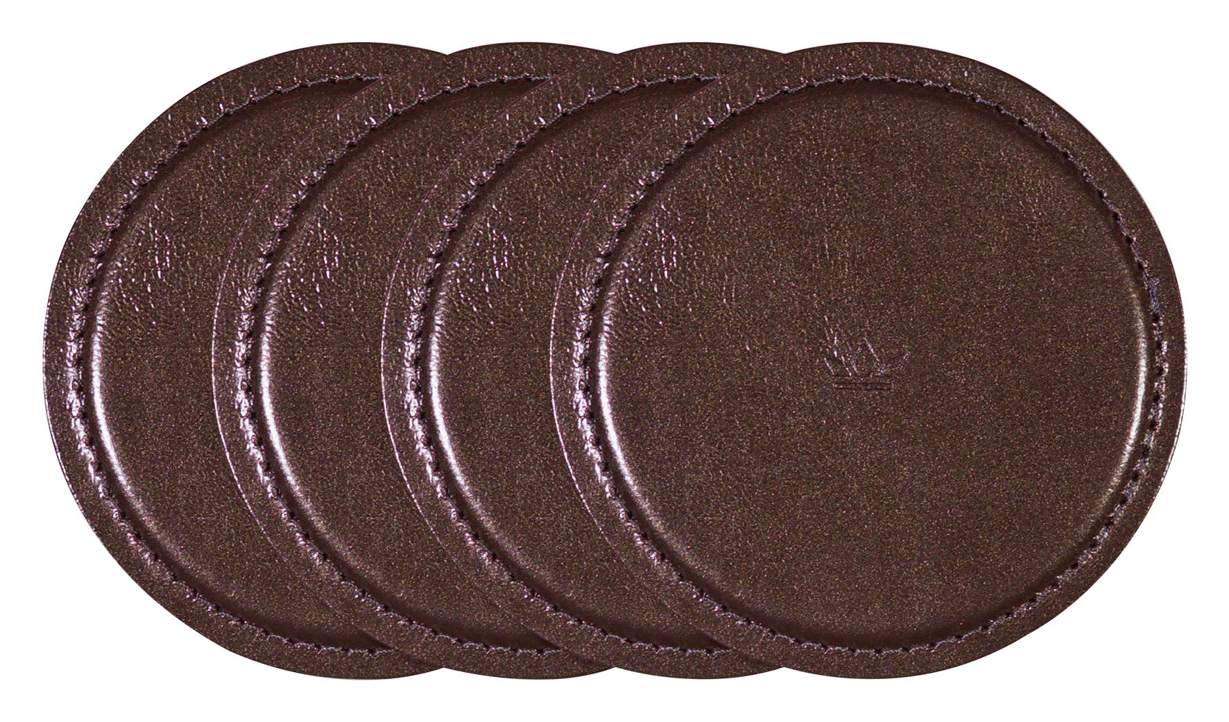 Untersetzer Leder 4St bronze