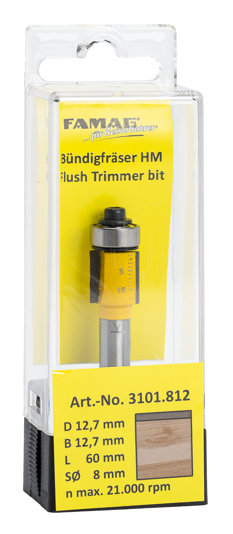 Bündigfräser ø12.7 L12.7 S8