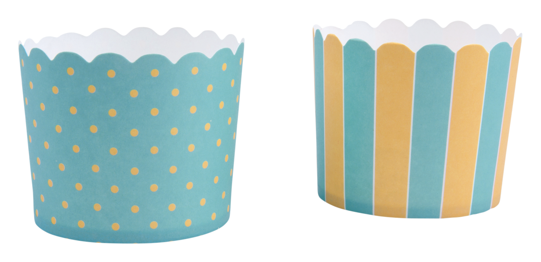 Papierbackf türkis-gelb
